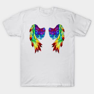 Rainbow Polygonal Folded Wings T-Shirt